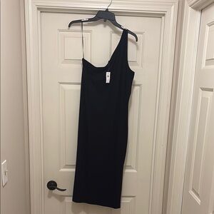 Banana Republic Elegant Black One-Shoulder Dress